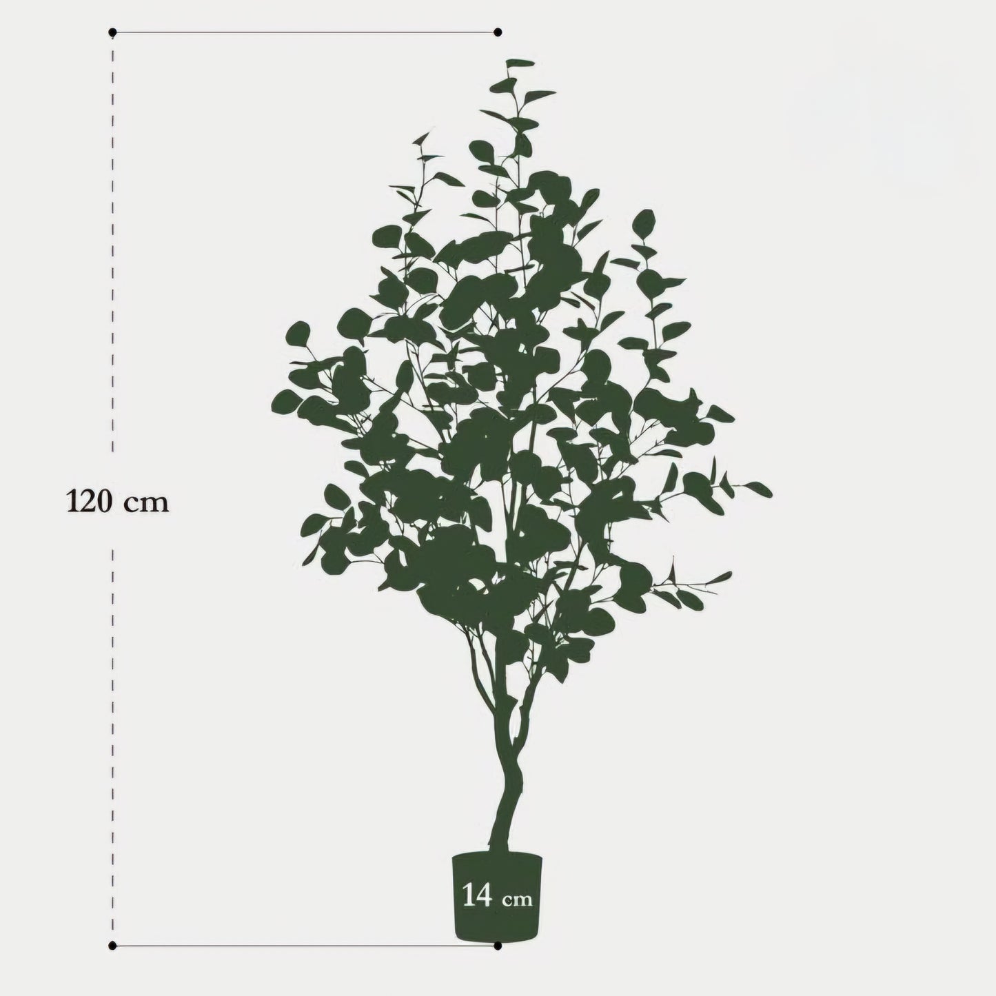 Eucalyptus - Blauwe Gomboom - Kunstplant - ↨120cm