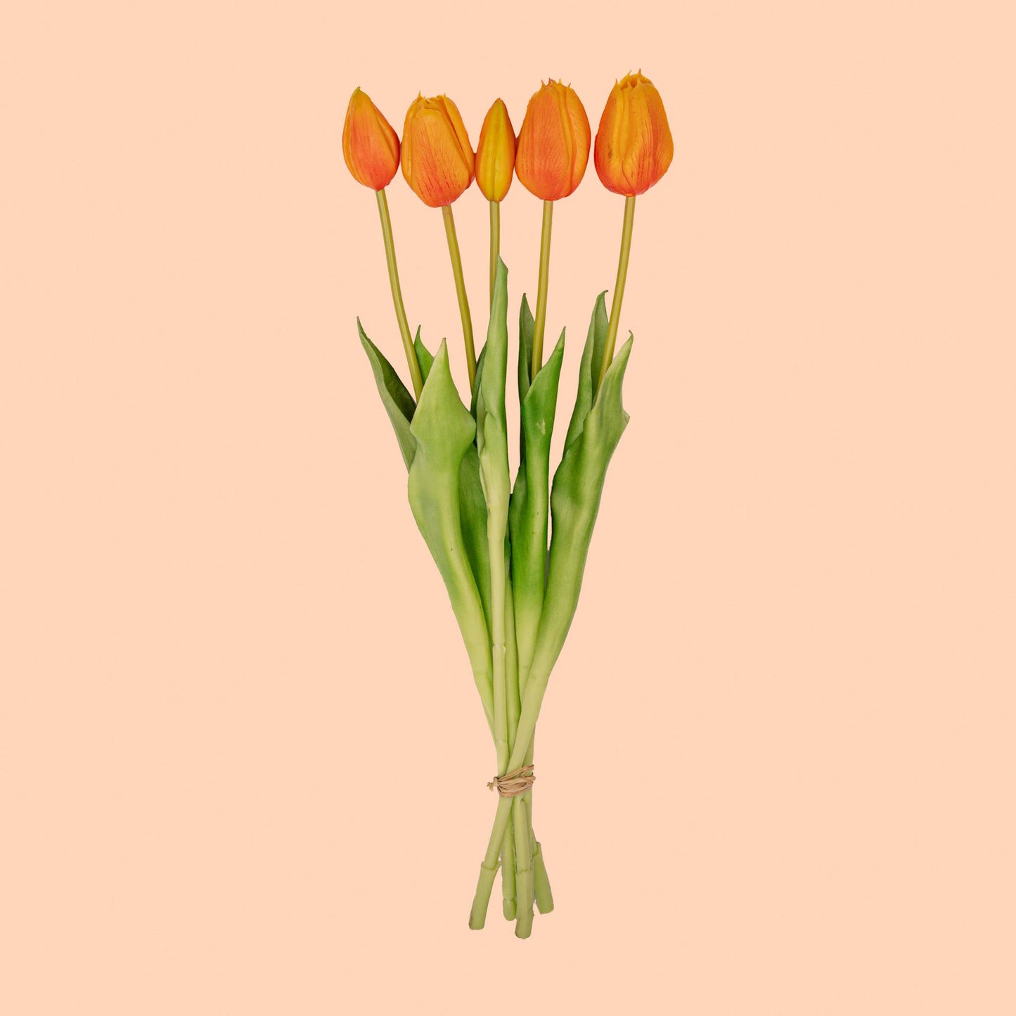 Vaas Lady 'Jessie' ↨27 cm + 10x real touch Tulpen Oranje