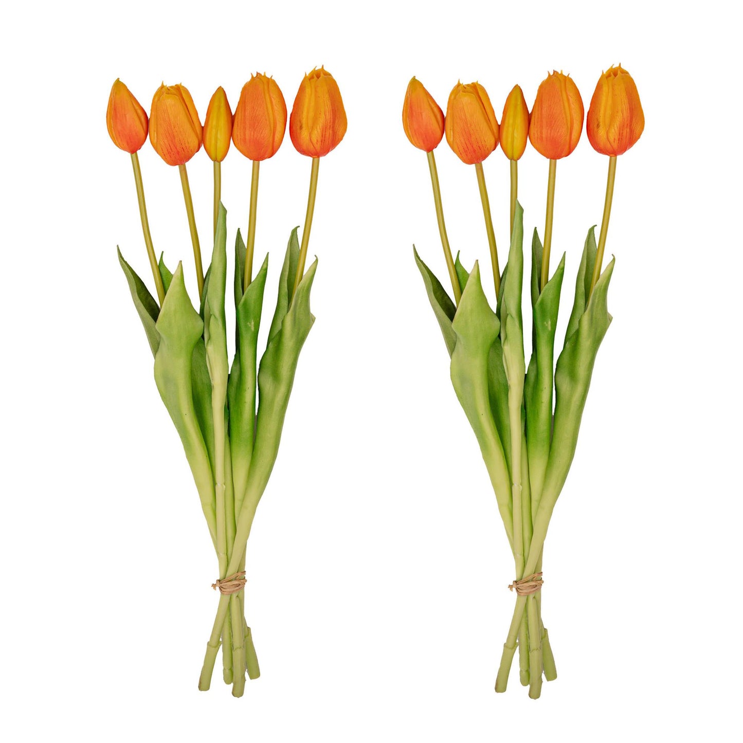 Vaas Lady 'Jessie' ↨27 cm + 10x real touch Tulpen Oranje