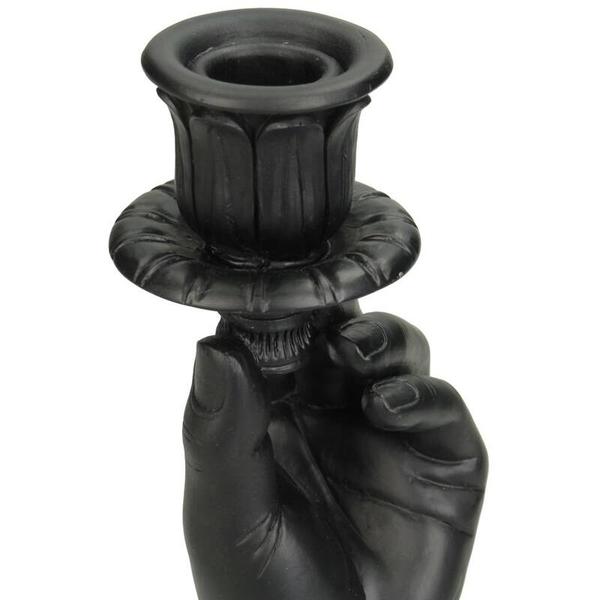 Hand Zwart kandelaar ↨20 cm