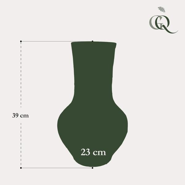 Vaas van steen Boa Green - ↨39cm - Ø23cm