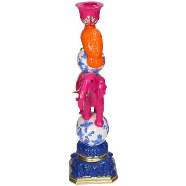 Roze Olifant kandelaar ↨30 cm