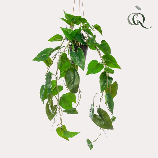 Philodendron scandens - Klimmende Boomliefhebber - Kunstplant - ↨80 cm