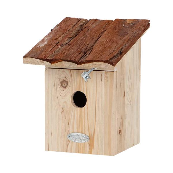 Vogelhuis Koolmees - Nestkast me boomschorsdak