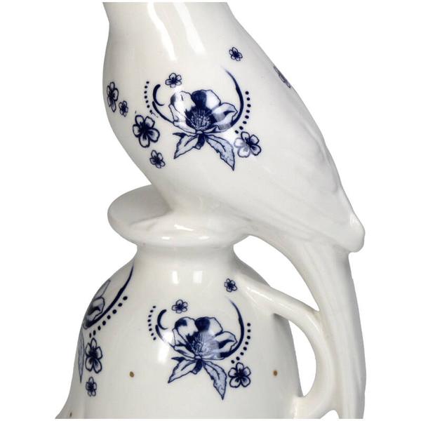 Vogel Porselein delfts Blauwe kandelaar ↨21 cm