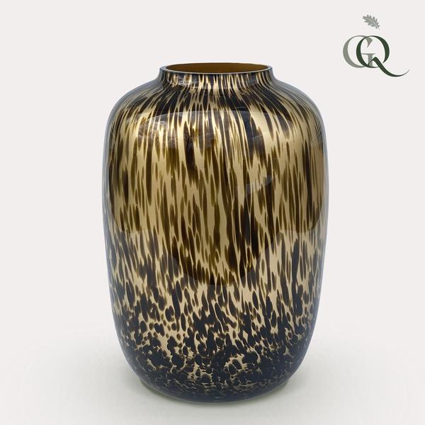 Vaas van glas Artic Cheetah gold - ↨35cm - Ø25cm