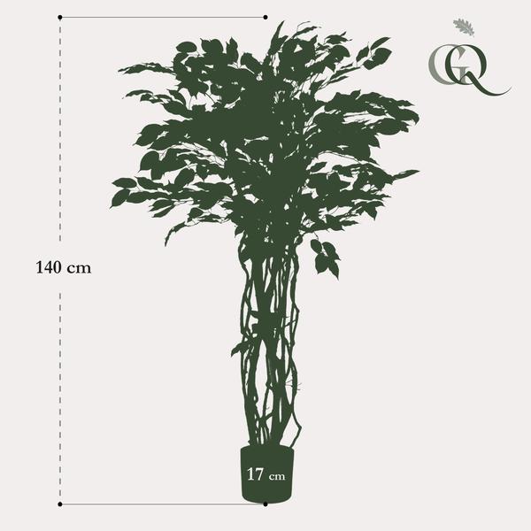 Ficus liana - Vioolbladplant - Kunstplant - ↨140cm