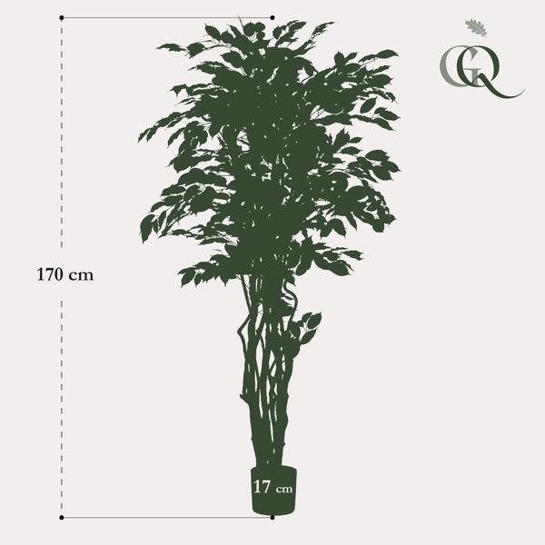 Ficus liana - Vioolbladplant - Kunstplant - ↨170cm