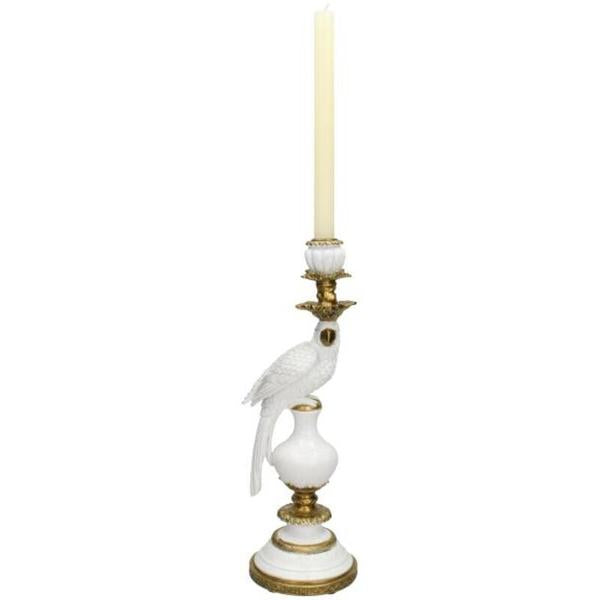 Kandelaar met Witte Vogel -↨40 cm