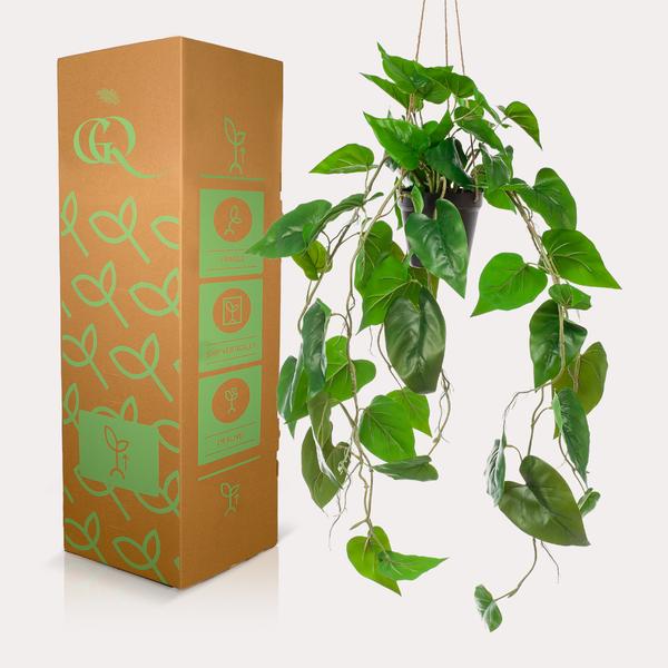 Philodendron scandens - Klimmende Boomliefhebber - Kunstplant - ↨80 cm