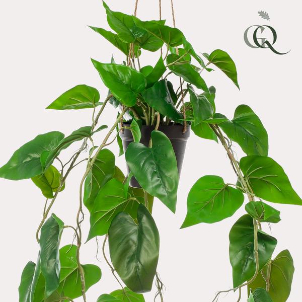 Philodendron scandens - Klimmende Boomliefhebber - Kunstplant - ↨80 cm