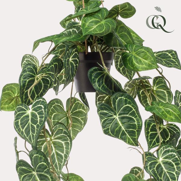Anthurium Clarinervium - Aderplant - Kunstplant - ↨80cm