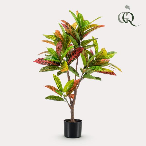 Croton Codiaeum - Wonderstruik - Kunstplant - ↨100 cm