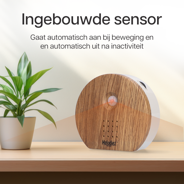 Melodiez® Vogelgeluiden huisje met sensor - Donkerhout