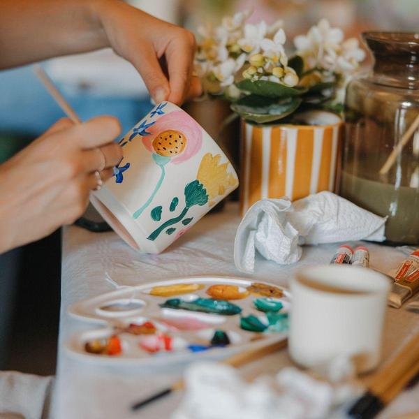 Bloempotten met Succulenten (8 stuks) en Verfpakket - Voor 4 tot 8 personen - Creatieve Workshop Set