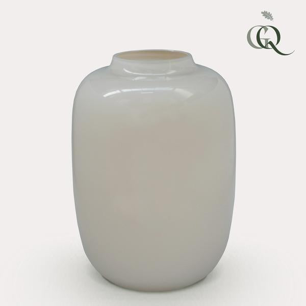 Vaas van glas Artic ivory - ↨35cm - Ø25cm
