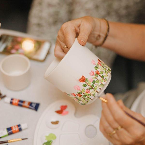 Bloempotten met Succulenten (8 stuks) en Verfpakket - Voor 4 tot 8 personen - Creatieve Workshop Set