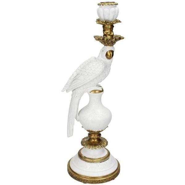 Kandelaar met Witte Vogel -↨40 cm