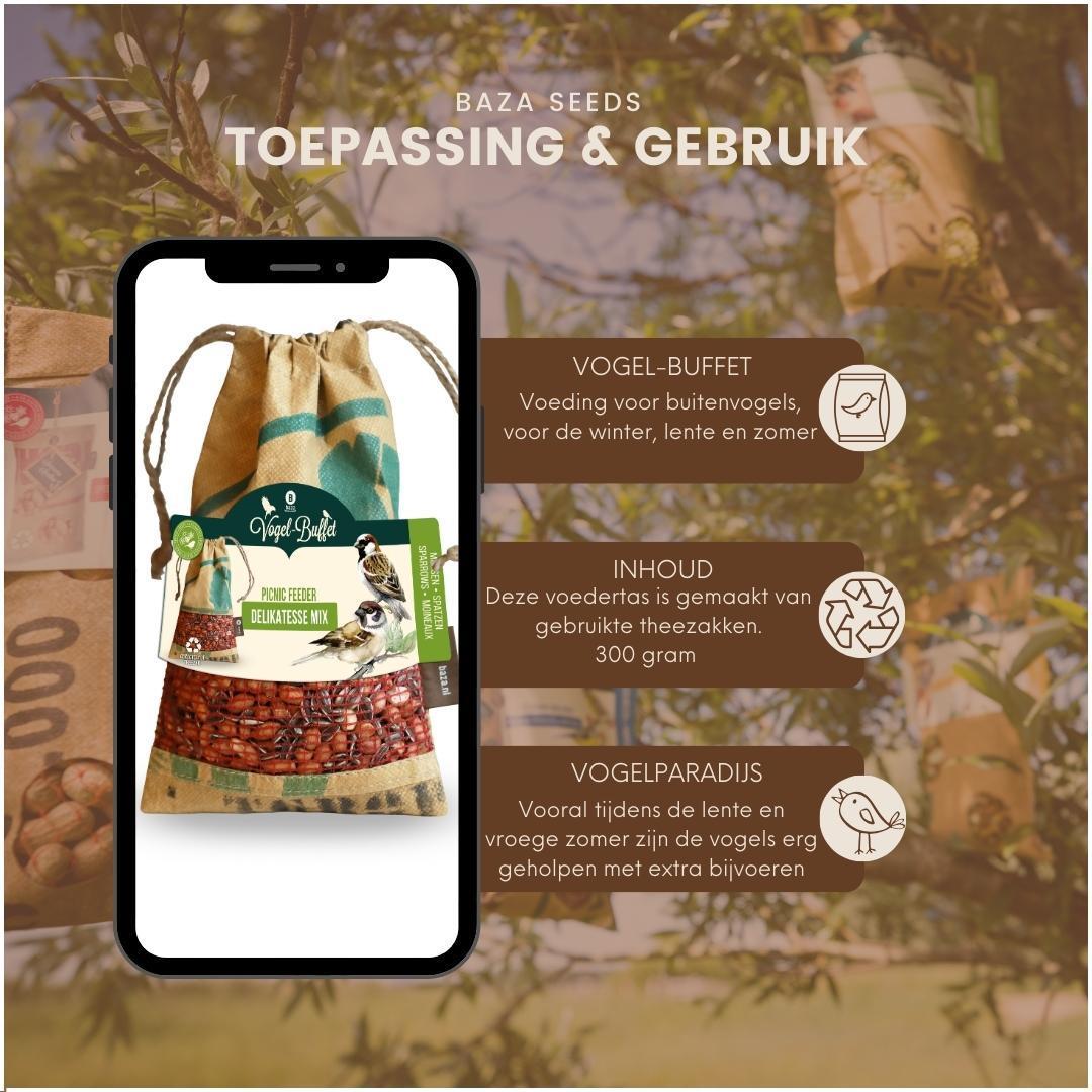 Picknick voor buitenvogels - 300 gr - Mussen & Merels