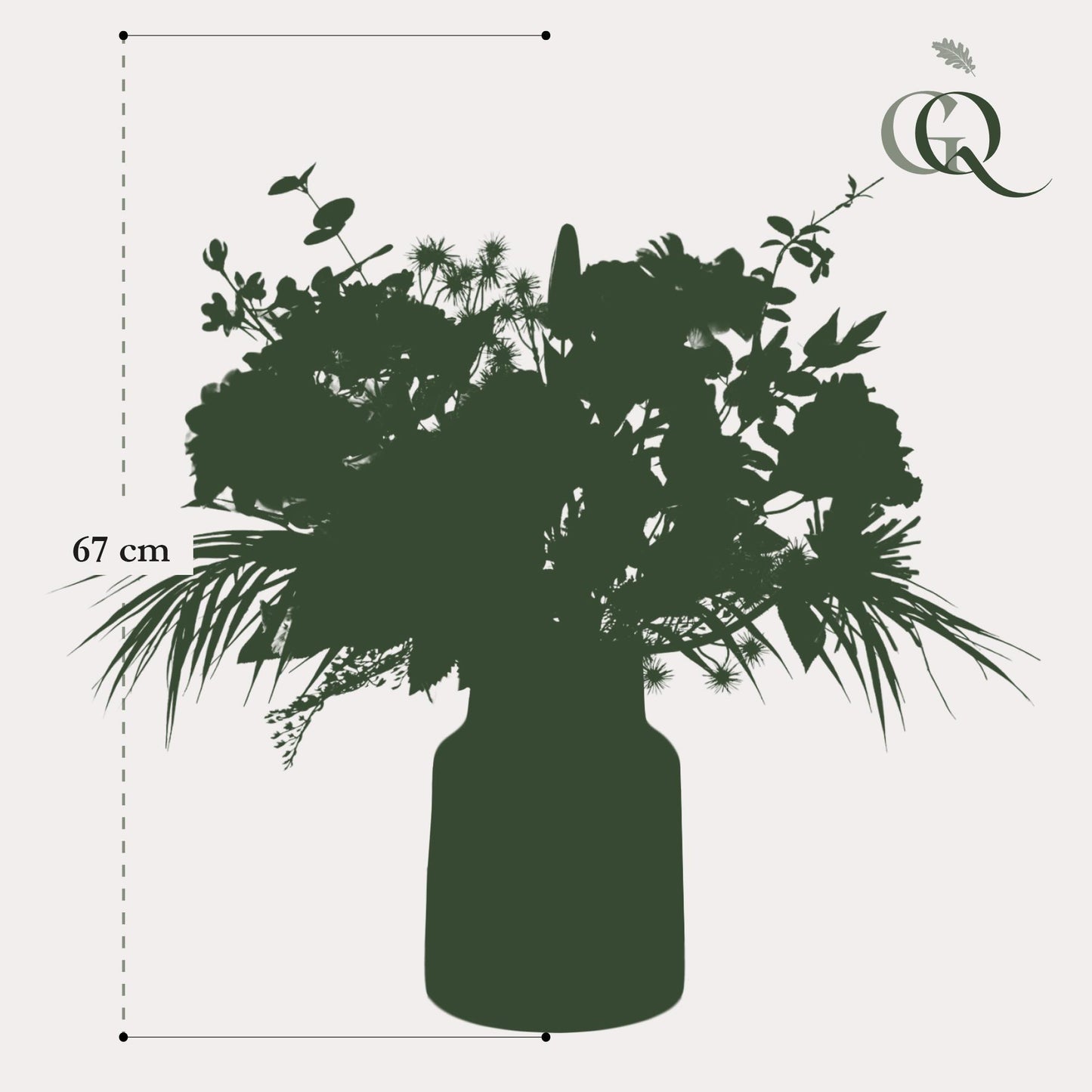 Kunstbloemen boeket - Pretty Powerful - ↨67cm