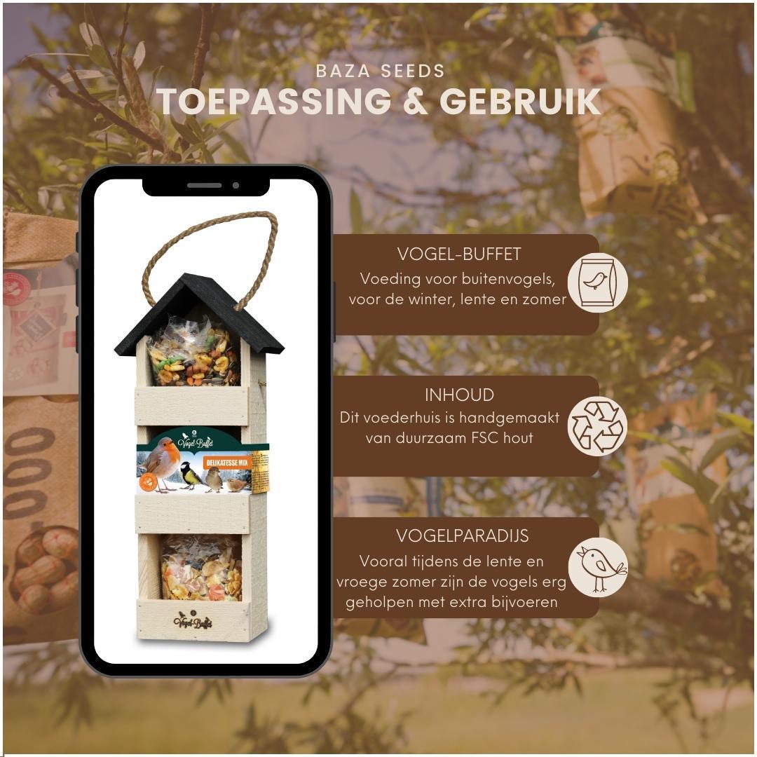 Etagere culinair inclusief 3 voedermengsels - 500 gr