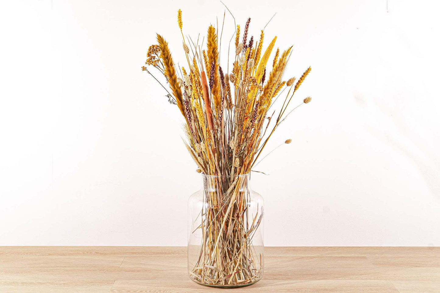 Droogbloemen boeket Geel & bruin - ↨70cm