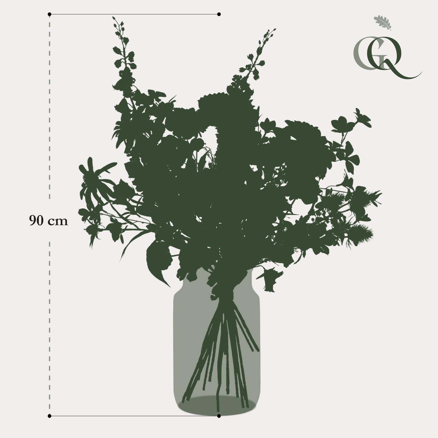 Kunstbloemen boeket - Electric Love - ↨90cm