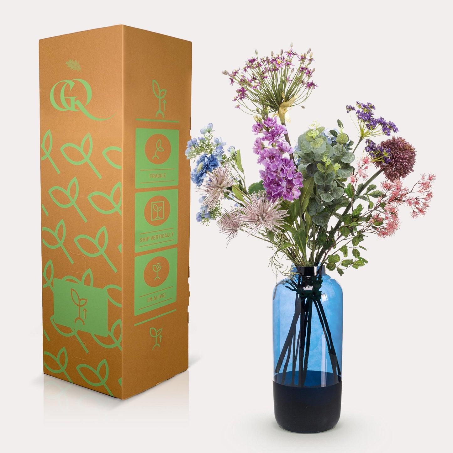 Kunstbloemen boeket - Power of Pastels - ↨90cm
