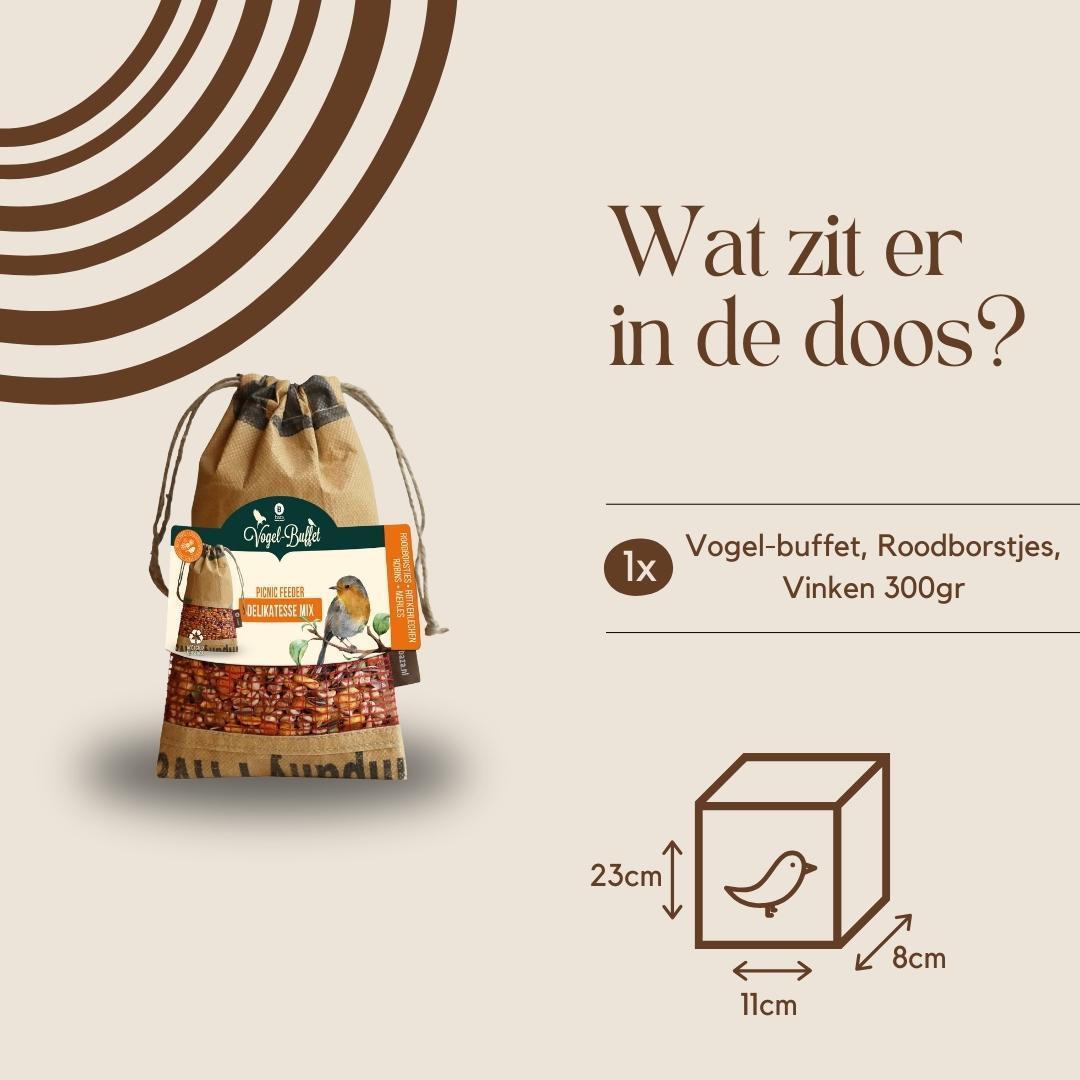 Picknick voor buitenvogels - 300 gr - Roodboorstjes & Vinken
