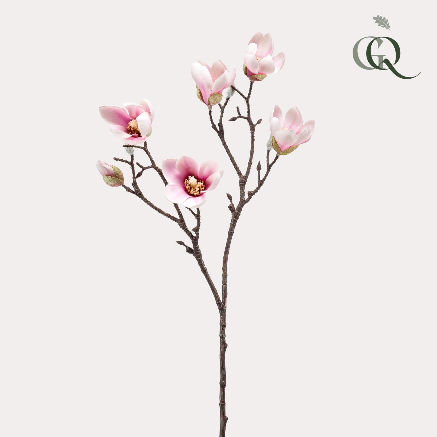 Kunstbloemen magnolia bloem Roze x8 - ↨65cm