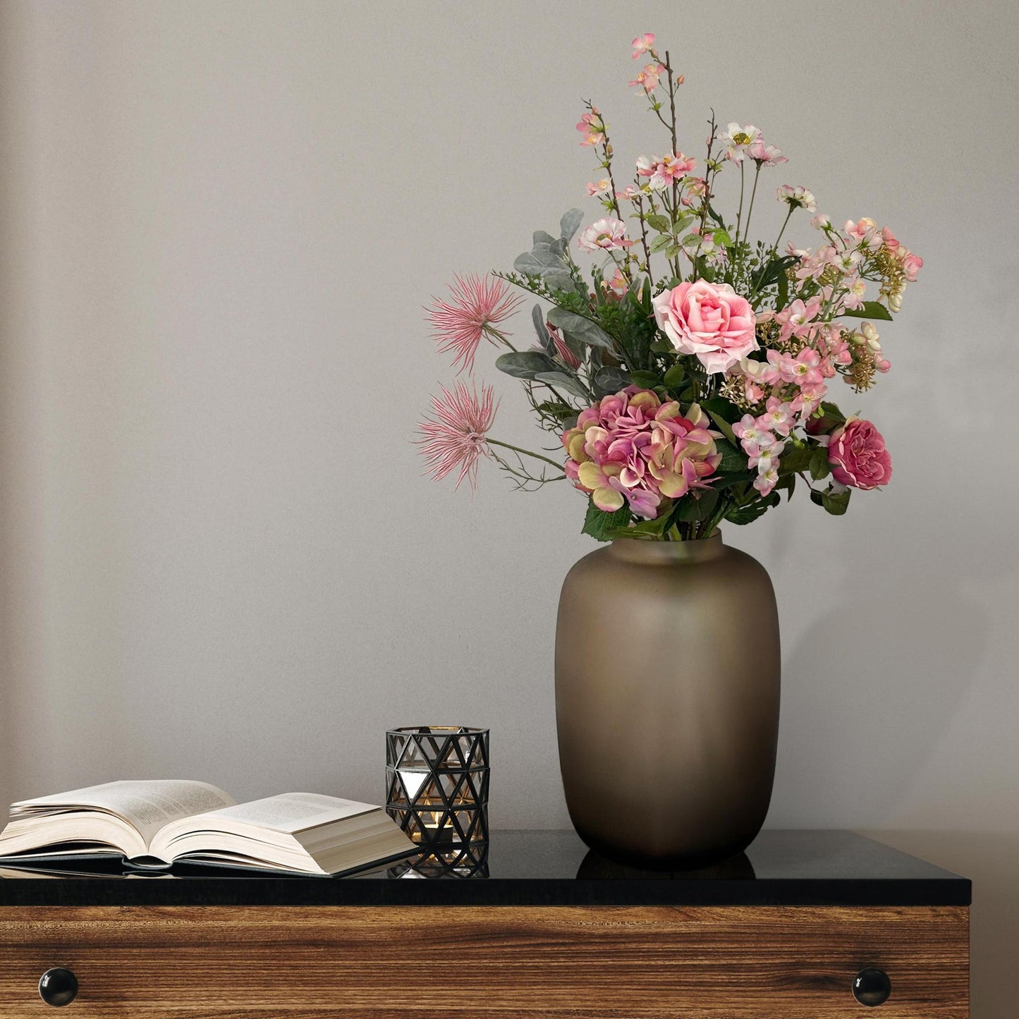 Kunstbloemen boeket - Pretty Pink - ↨89 cm