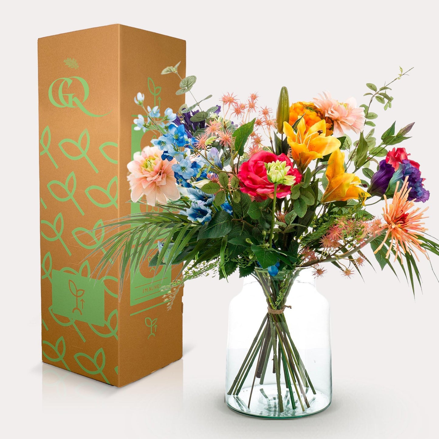 Kunstbloemen boeket - Pretty Powerful - ↨67cm