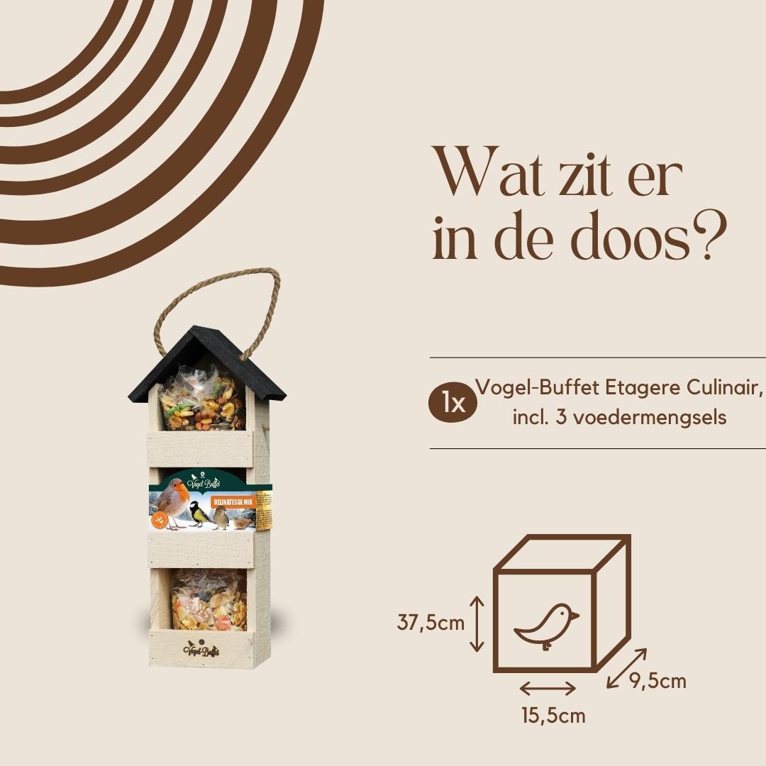 Etagere culinair inclusief 3 voedermengsels - 500 gr