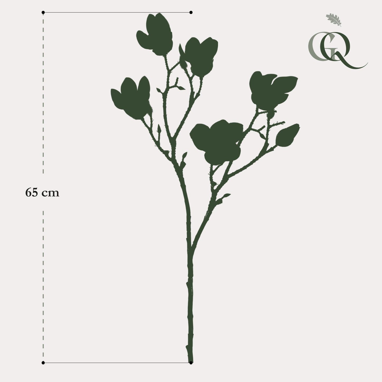 Kunstbloemen magnolia bloem Roze x8 - ↨65cm