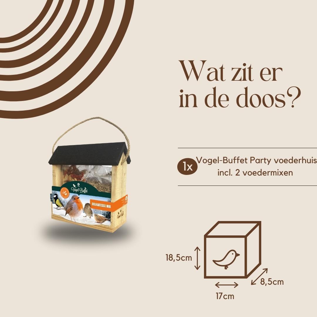 Vogel Party voederhuis inclusief 2 voedermixen