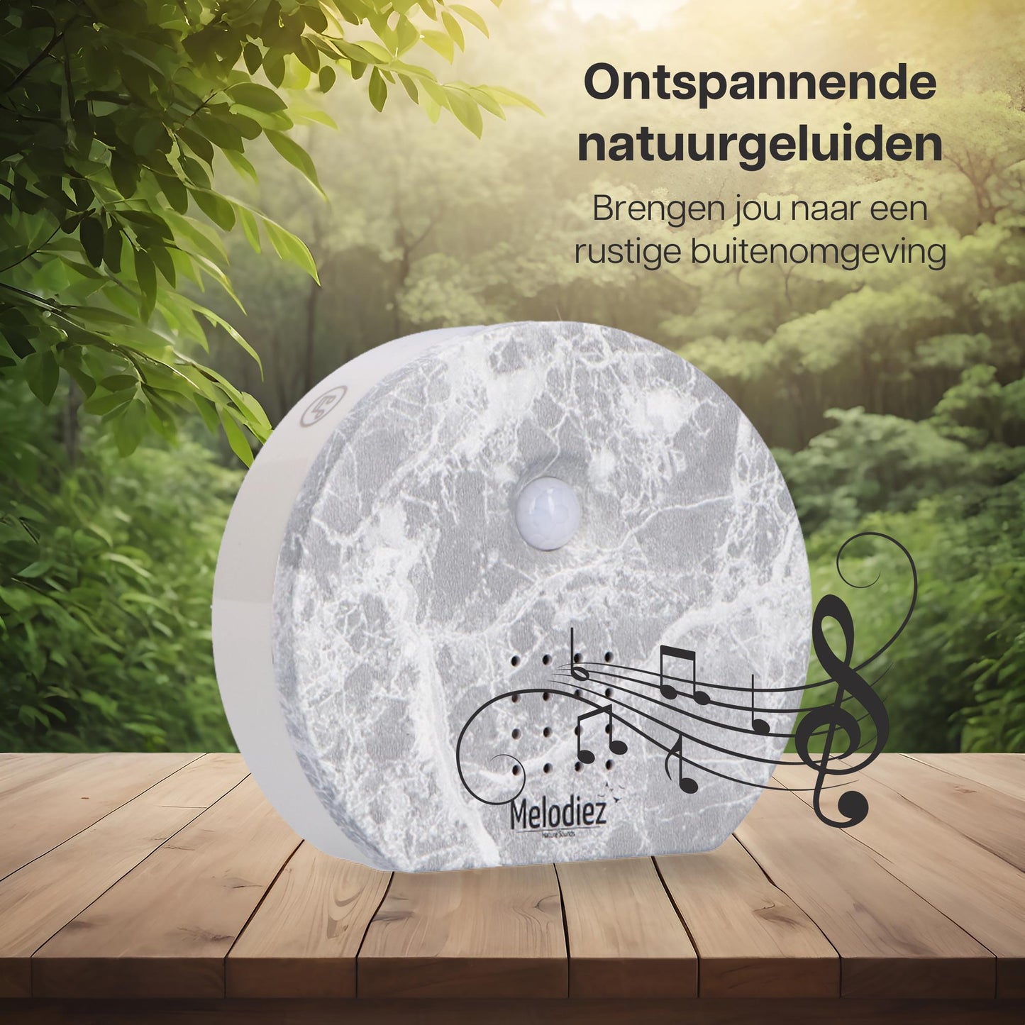 Melodiez® Vogelgeluiden huisje met sensor - Marmer