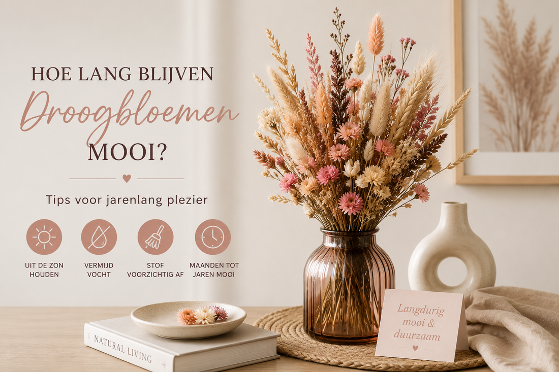 Hoe lang blijven droogbloemen mooi