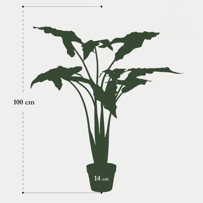 Alocasia Frydek - Olifantsoor - Kunstplant - ↨100cm