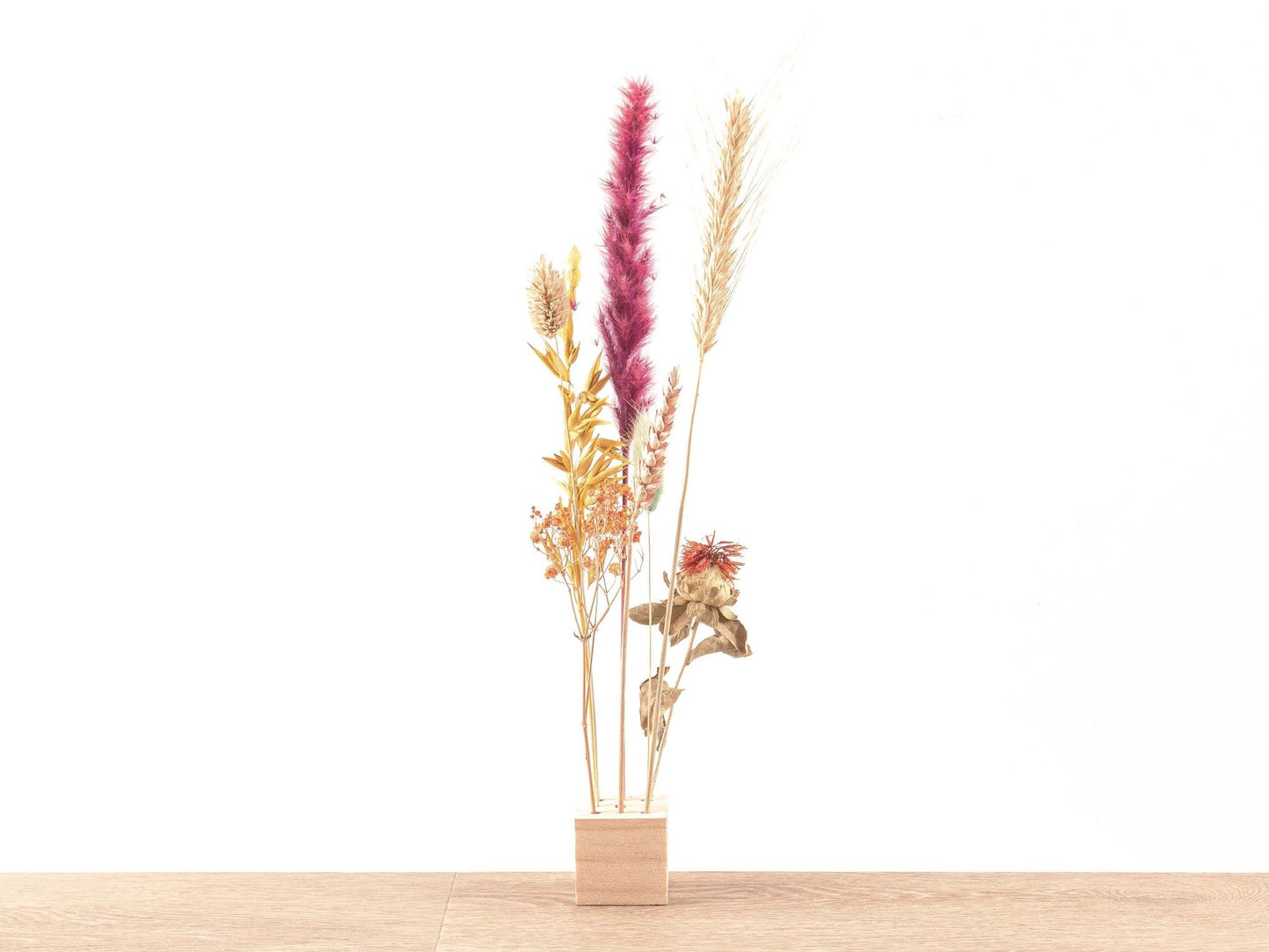 Houten Gedroogde Bloemenstand - S - Bloemen en Kruiden + Gedroogde Bloemarrangementen