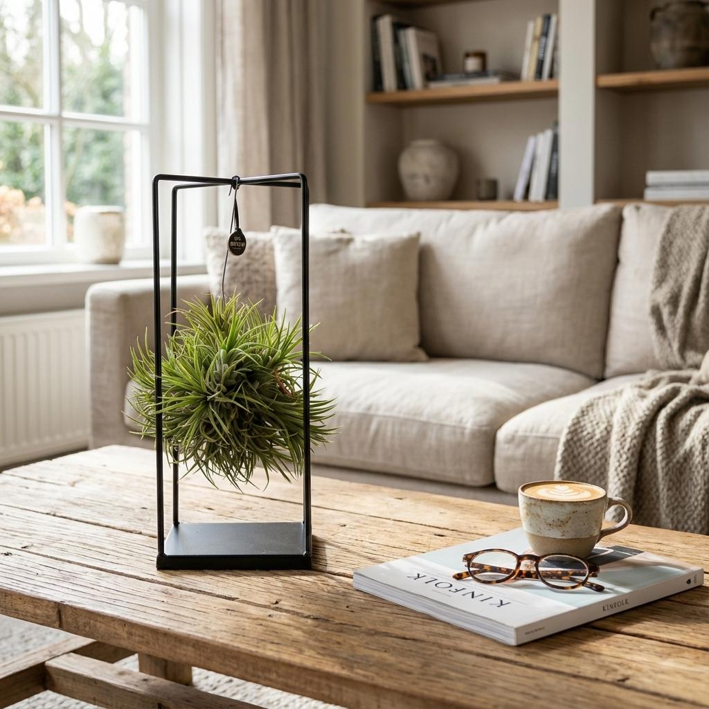 Tillandsia Luchtplant in Decor - ↨37cm - Ø14cm