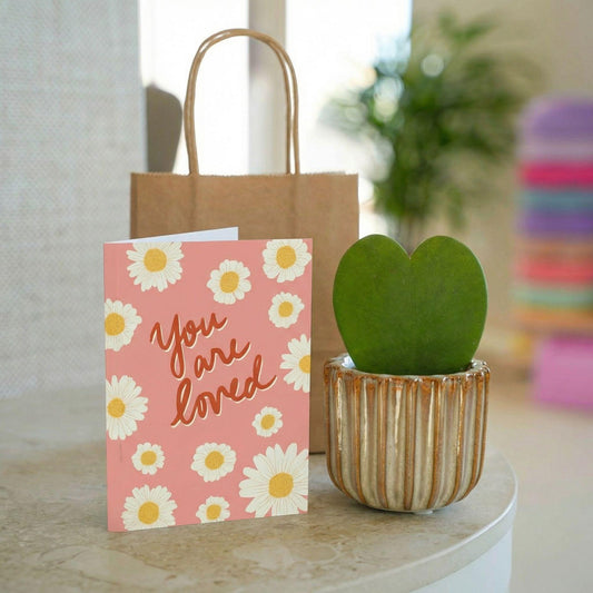 Love cadeauset met hartjesplant - Pot, Kaart & Cadeautasje
