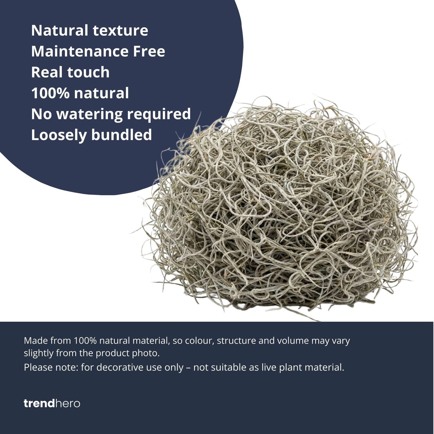 Gedroogd Tillandsia Mos – 1L – Decoratief Spaans mos