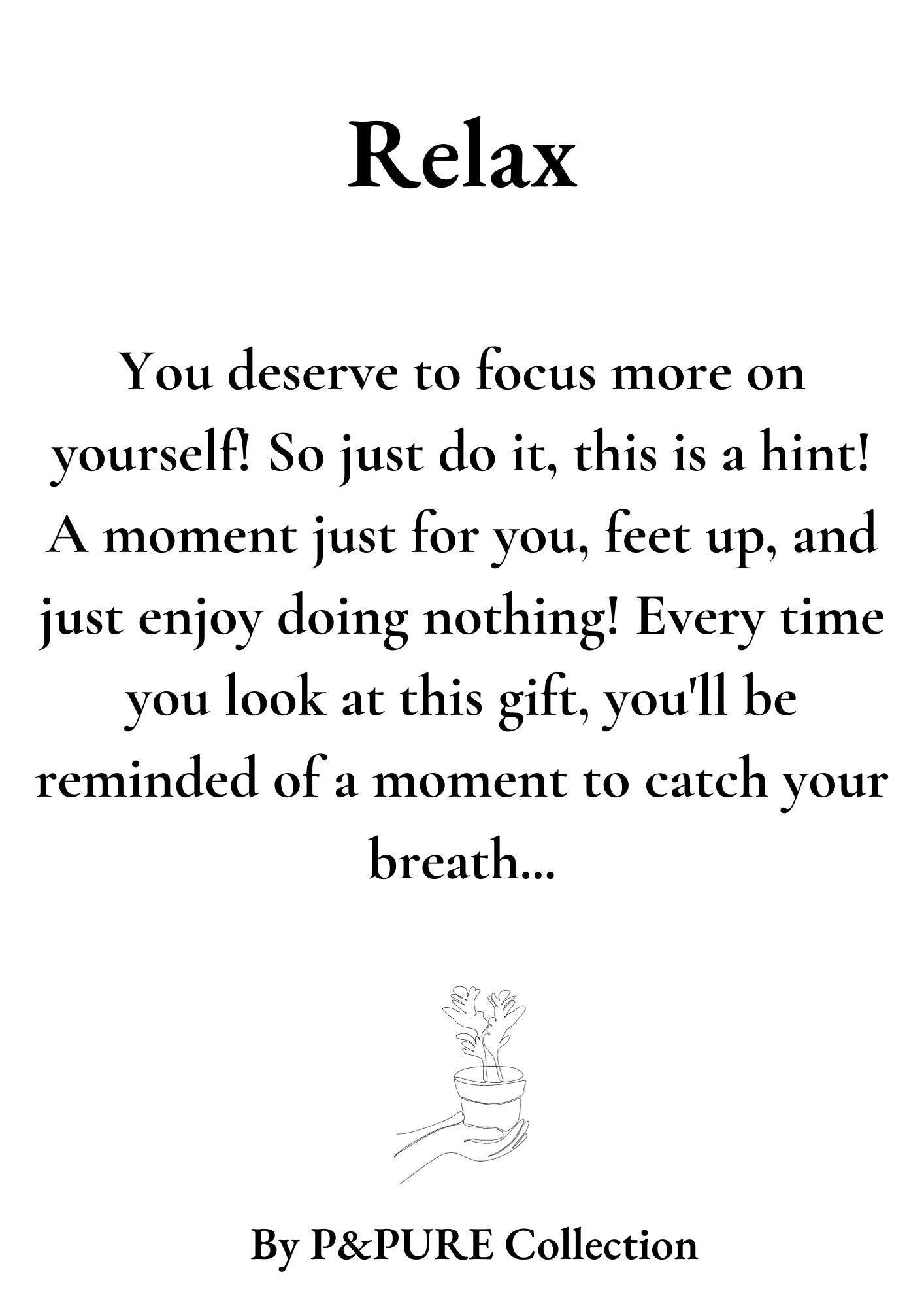 Aloe Vera - Gift "Relax" - met wenskaart - ↨40cm - Ø12cm