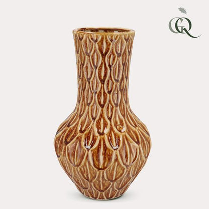 Vaas van steen Boa Brown - ↨39cm - Ø23cm