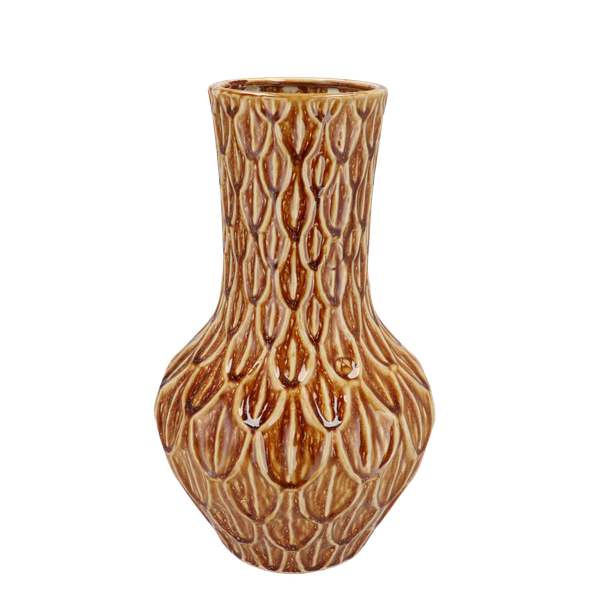 Vaas van steen Boa Brown - ↨39cm - Ø23cm