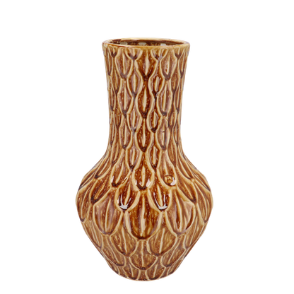 Vaas van steen Boa Brown - ↨39cm - Ø23cm