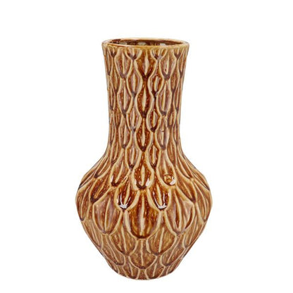 Vaas van steen Boa Brown - ↨39cm - Ø23cm