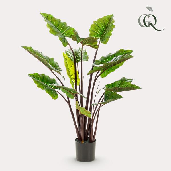 Colocasia Pink China - Olifantsoor - Kunstplant - ↨130 cm