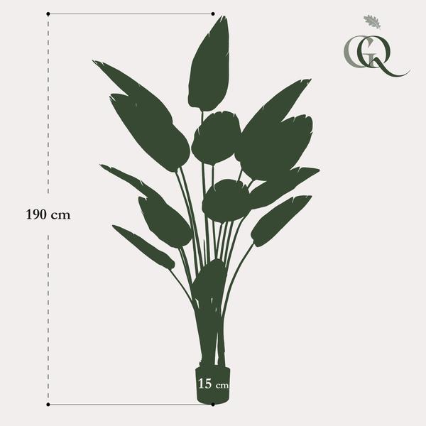 Strelitzia Nicolai - Paradijsvogelbloem - Kunstplant - ↨190 cm