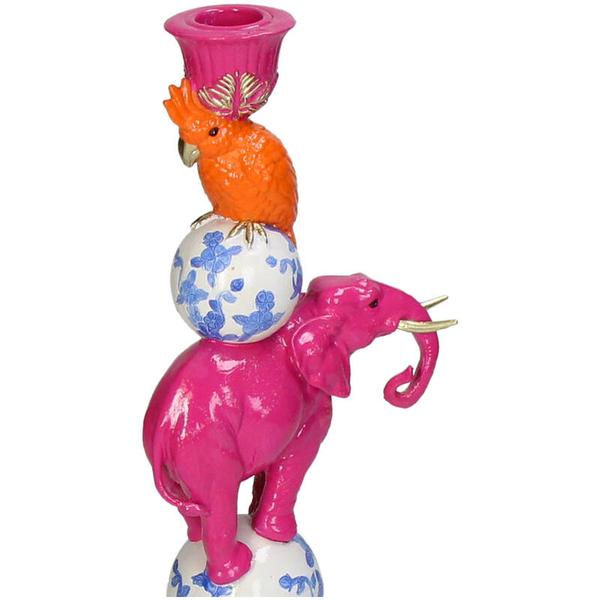 Roze Olifant kandelaar ↨30 cm